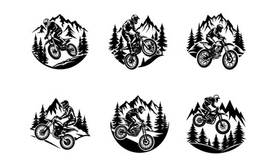 silhouettes of motorcycle	