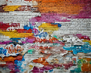 Fototapeta premium graffiti on a brick wall