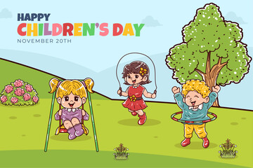 Happy childrens day vector illustration