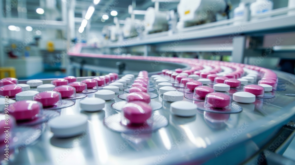 Poster the article discusses modernizing pharmaceutical production lines with a focus on automating pill ma