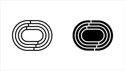 running track icon set, running track simple vector illustration on white background