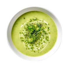 Fototapeta premium green salad on a plate isolated on transparent background, clipping path, png, 
