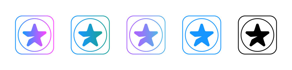 Telegram messenger premium account icon. Guaranteed and approved profile sign. Flying star icon. Logo of the page with the highest rating. Profile with subscription. Trusted person on the Internet