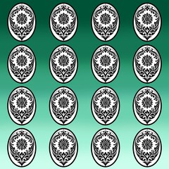 pattern of easter eggs