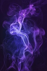 Obraz premium Enigmatic purple smoke swirls on a dark background