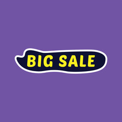 Vector big sale with discount label for promoting your business