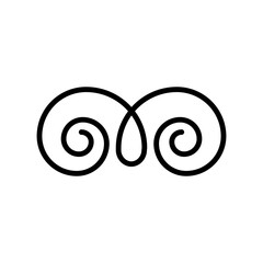 Swirl decoration icon template