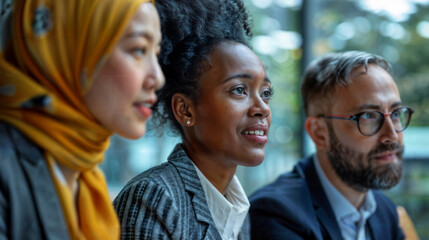 Fototapeta premium Diverse Business Colleagues in Focused Discussion