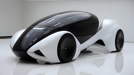 Futuristic Driverless Autonomous Car - Innovative Smart Mobility Concept