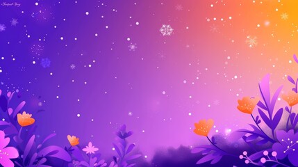 a beautiful happy inspired anime wallpaper, snowflakes flying around, ai generated image. anime illustrations. Illustrations