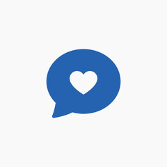 speech bubble heart love icon