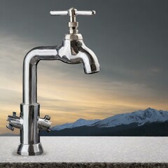 faucet with water drop,tap, silver, clean, pipe 