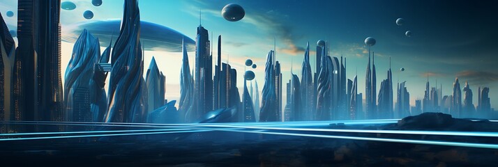 Background graphics with a futuristic theme.