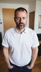 photo of portrait close up view of criminal suspect profile, generative AI