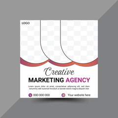 Digital business marketing for Social media post design template.