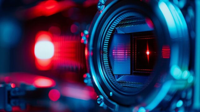 Zoomed in on a thermal imaging sensor, revealing the hidden world of technology.