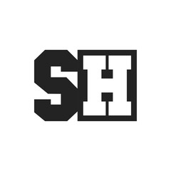 Obraz premium Initial Letter SH Logo Design Template. SH Logo