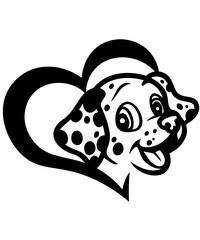 Dalmatian dog vector graphic, perfect cut file 