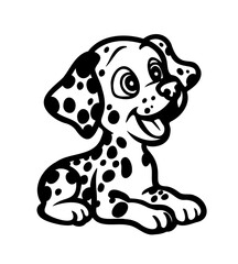 Dalmatian dog vector graphic, perfect cut file 