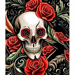 tattoo skull rose