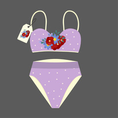 Flat Design Illustration and Swimwear at FlowersPattern