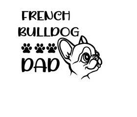 French Bulldog vector graphic SVG , perfect cut file,, dog illustration 