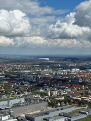 Allianz Arena from the Olympic Park (Olympiapark München) in Munich, Germany 
