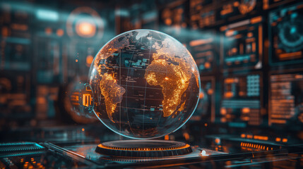 Globe - Navigational Equipment, Technology, World Map, Digital Display, Planet Earth.