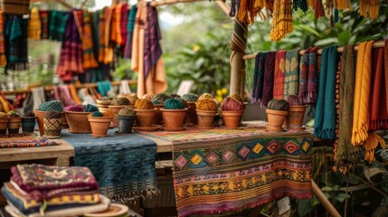 Fototapeta premium A market selling ecofriendly crafts