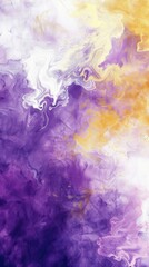 Purple white and yellow watercolor paint background