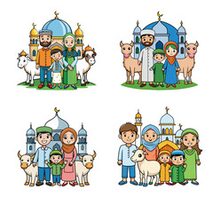 Fototapeta premium Eid Al Adha Mubarak