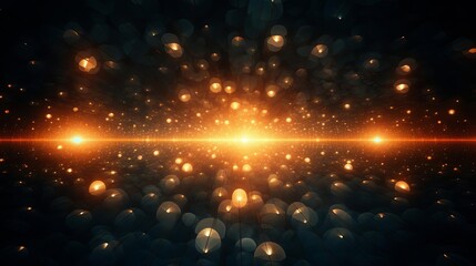 Abstract glowing particle field
