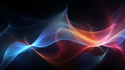 Abstract light patterns on a dark background