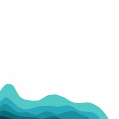 Summer beach in blue colour
