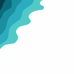 Summer beach in blue colour
