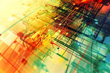 Obraz premium Abstract technology lines