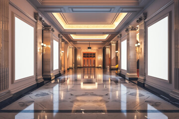 Long Hallway With Many Windows