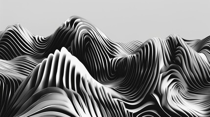 Black and white tech wave