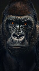 Obraz premium Gorilla with Orange Eyes