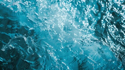 Obraz premium Closeup abstract of surface blue water in the deep sea for background. generative ai