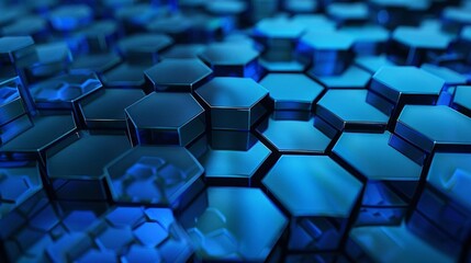 Fototapeta premium Blue geometric tech design