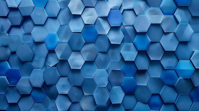 Blue hexagon overlay