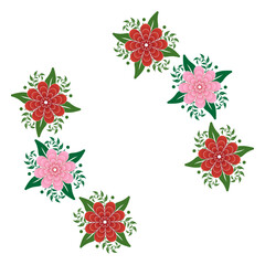 Pink and red flowers Vectors