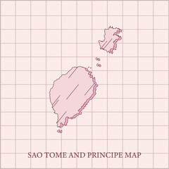 vector regions map of Sao Tome and Principe