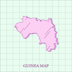 vector regions map of Guinea