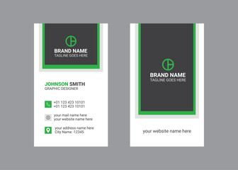 Double sided creative business card design template .
