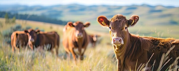 IoT devices tracking cattle health in an open pasture