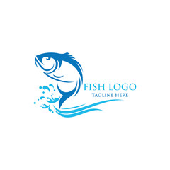 Obraz premium Vector fish logo design template vector illustration with creative idea