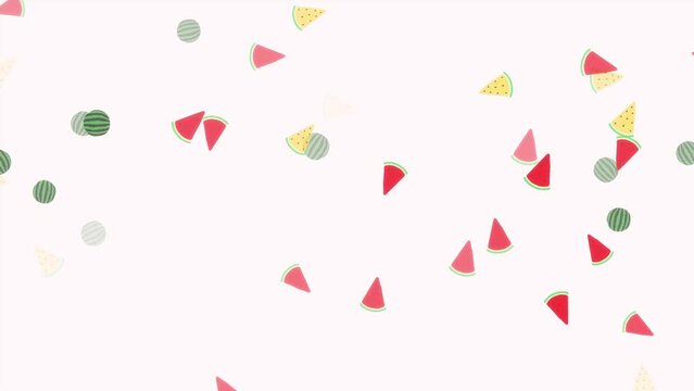 Watermelon loop animation background material