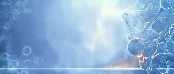 Sky blue background, medtech elements